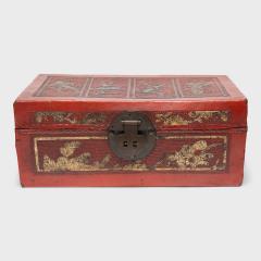 Red Lacquer Hide Box - 4459898