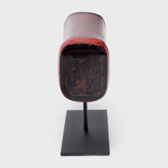 Red Lacquer Hide Headrest - 4167460