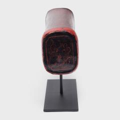 Red Lacquer Hide Headrest - 4167461