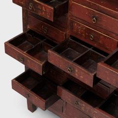 Red Lacquer Medicine Cabinet - 4181294