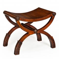 Regency Carved Mahogany Curule Bench England ca 1815 - 4469694