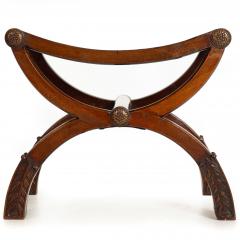 Regency Carved Mahogany Curule Bench England ca 1815 - 4469697