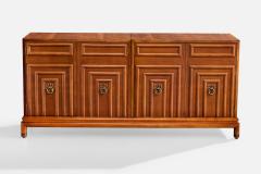 Renzo Rutili Cabinet with Wood and Brass USA 1950s - 4770342