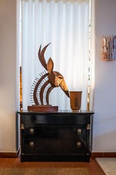 Return of Egypt lacquered chest of drawers 19th c  - 4562360
