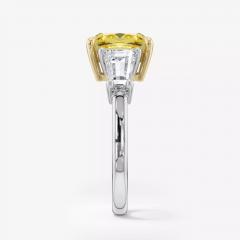 Ring In 18k Gold With A Central Fancy Vivid Yellow Diamond - 4780002