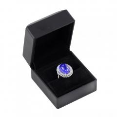 Ring In 18k White Gold With Natural Tanzanite And Diamonds - 4780123