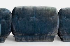 Rino Maturi Large Sectional Sofa in Fabric Italy 1970s - 4770361