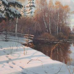 Riverbank In Winter Boris Bessonov 1862 1934 Russia - 4781409