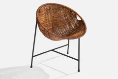 Roberto Mango Roberto Mango Side Chairs with Iron and Rattan Italy 1950s - 4770389