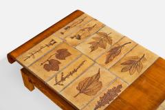 Roger Capron Roger Capron Coffee Table with Wood and Ceramic France 1960s - 4770397