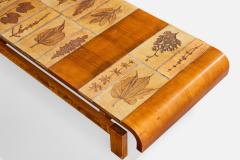Roger Capron Roger Capron Coffee Table with Wood and Ceramic France 1960s - 4770398