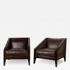Rose Tarlow Pair of Rose Tarlow Melrose House Art Deco Style Club Armchairs - 3000498