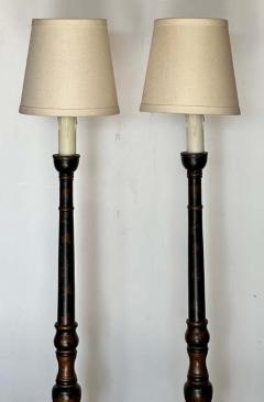 Rose Tarlow Rose Tarlow Melrose House Black Gold Chinoiserie Candlestick Lamps a Pair - 3002721