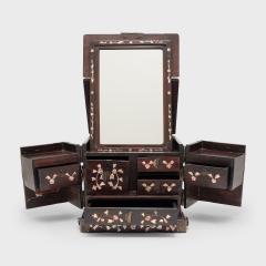 Rosewood Jewelry Box with Mother of Pearl Inlay - 4459657