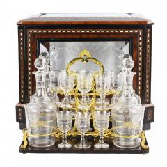 Rosewood Liqueur Cabinet With Mother Of Pearl Marquetry France  - 4781805