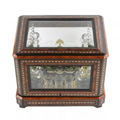 Rosewood Liqueur Cabinet With Mother Of Pearl Marquetry France  - 4781808