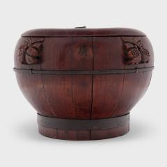 Round Grain Container with Offering Fruits - 4459530