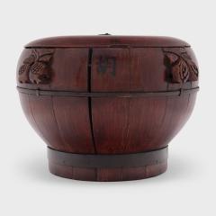 Round Grain Container with Offering Fruits - 4459531