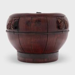 Round Grain Container with Offering Fruits - 4459532