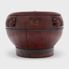 Round Grain Container with Offering Fruits - 4459533