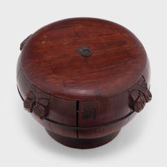 Round Grain Container with Offering Fruits - 4459534