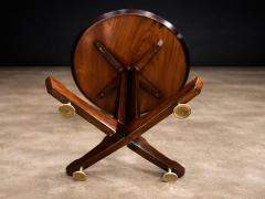 Round Side Table in Brazilian Rosewood with Brass Feet Brazil 1950s Lot 854A - 4624493