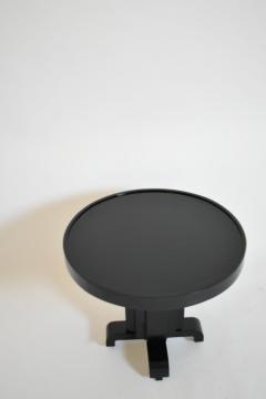 Round ebonised art deco geometric side table 1930s  - 4539555