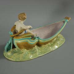 Royal Worcester Majolica Putti in Gondola Dish - 2604297