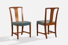 Runar Engblom Runar Engblom Dining Room Chairs with Mahogany and Fabric Sweden 1940s - 4770434