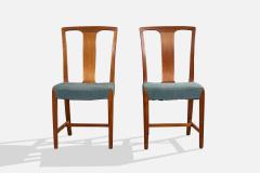Runar Engblom Runar Engblom Dining Room Chairs with Mahogany and Fabric Sweden 1940s - 4770435