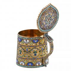 Russian Silver Cloisonne Enamel Tankard In The Neo Russian Style Russia - 4781814