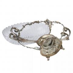 Russian Silver Vase With A Crystal Bowl The Firm Of Ignaty Sazikov Russia - 4782015