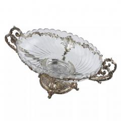 Russian Silver Vase With A Crystal Bowl The Firm Of Ignaty Sazikov Russia - 4782016