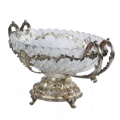 Russian Silver Vase With A Crystal Bowl The Firm Of Ignaty Sazikov Russia - 4782018