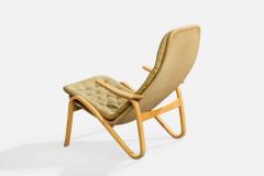 Sam Larsson Sam Larsson Lounge Chairs with Wood Canvas and Leather Sweden 1970s - 4770480
