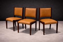 Sergio Rodrigues Dining Chairs in Rosewood Leather Sergio Rodrigues for Bloch Lot 291 883 - 4624608