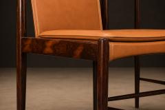 Sergio Rodrigues Set of 10 Cantu Dining Chairs by Sergio Rodrigues Rosewood Leather Lot 231A - 4624621