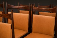 Sergio Rodrigues Set of 10 Cantu Dining Chairs by Sergio Rodrigues Rosewood Leather Lot 231A - 4624622