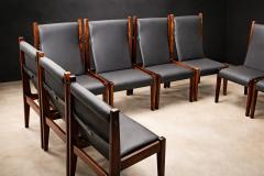 Sergio Rodrigues Set of 12 Chairs in Rosewood Leather Lot 200 - 4624774