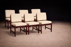 Sergio Rodrigues Set of 6 of Marco Chairs in Rosewood Leather Lot 128 586 813 - 4624768
