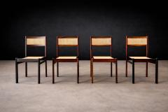 Set of 4 Dining Chairs in Rosewood Cane Unknown 1960s Lot 708 - 4624317