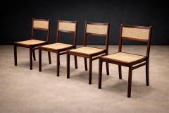 Set of 4 Dining Chairs in Rosewood Cane Unknown 1960s Lot 708 - 4624318