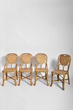 Set of 4 rattan chairs 1970s  - 4539174