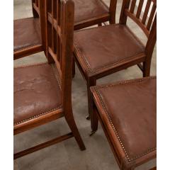 Set of 8 Arts Crafts Dining Chairs - 2895015