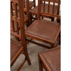 Set of 8 Arts Crafts Dining Chairs - 2895022