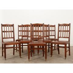 Set of 8 Arts Crafts Dining Chairs - 2895030