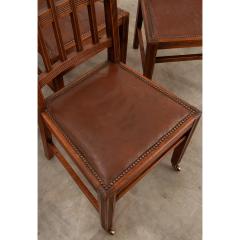 Set of 8 Arts Crafts Dining Chairs - 2895044