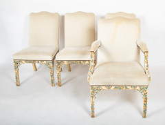 Set of 8 George III Style Dining Chairs with Paint Decorated Surfaces - 2915549