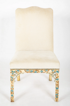 Set of 8 George III Style Dining Chairs with Paint Decorated Surfaces - 2915649