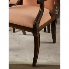 Set of 8 Neoclassical Style Carved Mahogany Dining Chairs - 2997165